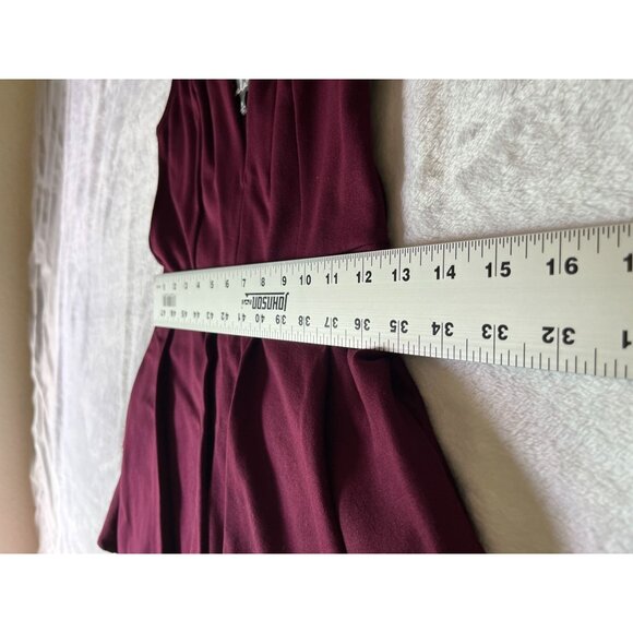 Lulus I Feel Good Skort Dress Women's Small Burgundy Fit & Flare Sleeveless - Picture 8 of 12